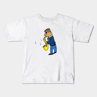 playing the saxophone Kids T-Shirt